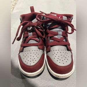 Toddler Maroon and Grey Jordan’s